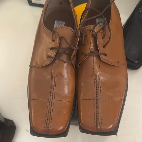 Prada Brown Leather Oxfords Classic Design Prada Brown Leather Lace Up Oxfords Size 41 Prada | TLC main image 3